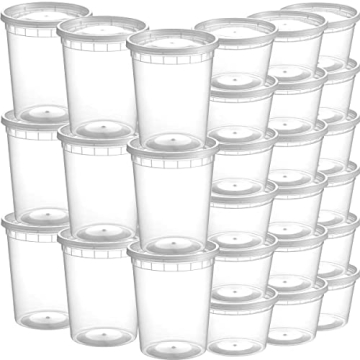 JoyServe Deli Food Containers with Lids - 48 Sets