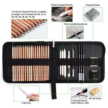 29-Piece Sketch & Drawing Art Tool Kit by Lightwish