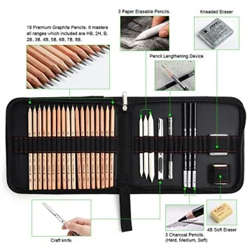 29-Piece Sketch & Drawing Art Tool Kit by Lightwish