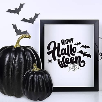Artificial Black Pumpkins for Halloween Thanksgiving Decor