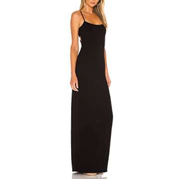 JLCNCUE Women's Elegant Thigh High Slit Maxi Dress