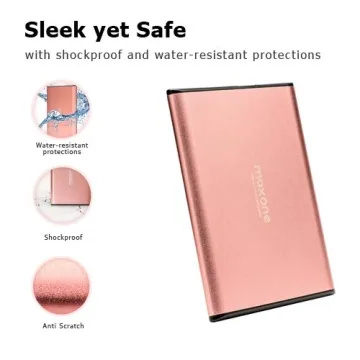 Maxone 320GB Ultra Slim Portable HDD USB 3.0 Rose Pink