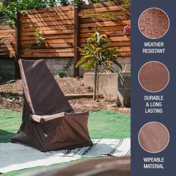 CleverMade Tamarack Chair Cover for All Weather Protection
