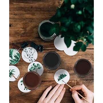 MyArtscape Acrylic Paint Set - 12 x 100ml Bottles - Artist Quality Paints - Lightfast - Heavy Body - Highly Pigmented Colors with Great Coverage - Professional Art Supplies