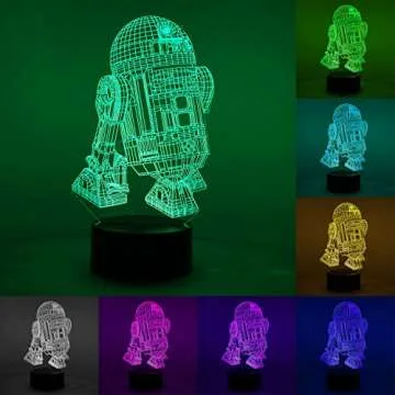 3D Star Wars Night Light - 7 Color Changing Lamp