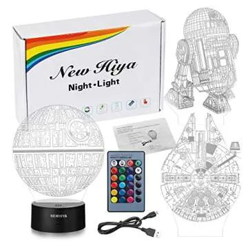 3D Star Wars Night Light - 7 Color Changing Lamp