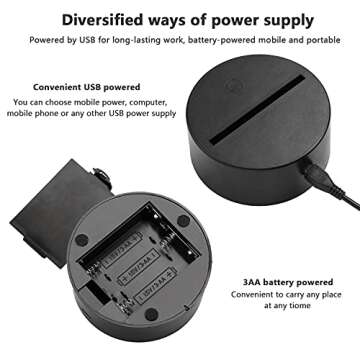 3D Illusion Star Wars Night Light, Three Pattern and 7 Color Change Decor Lamp - Perfect Gifts for Kids and Star Wars Fans