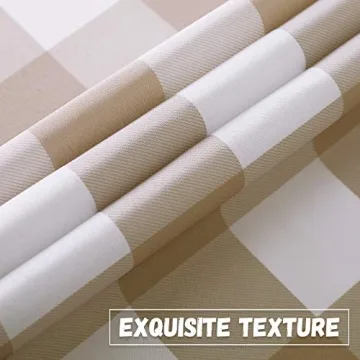 RYB HOME Buffalo Check Table Cloth - Waterproof & Washable