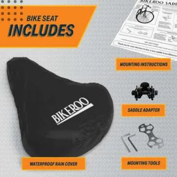 Bikeroo Extra Wide Replacement Saddle for Cyclists