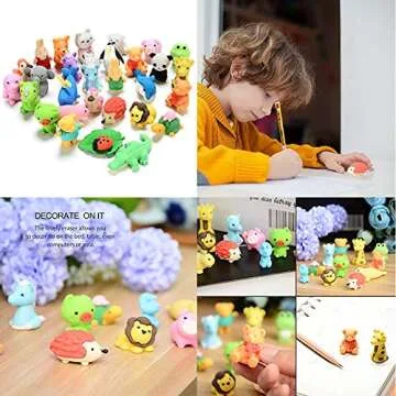 URSKYTOUS Animal Erasers - 35 Pack Fun Puzzle Toys