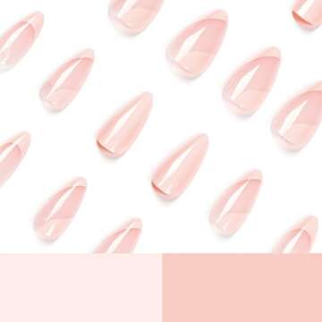 Trendy YOSOMK Light Pink Press on Nails for Women