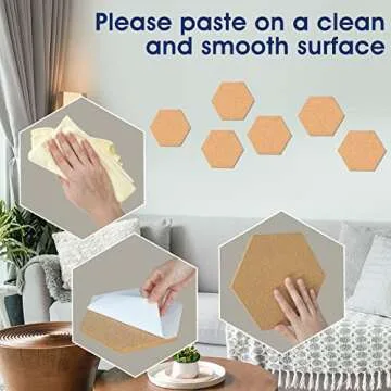 SVOPY Cork Bulletin Board Set - Hexagonal Display Boards