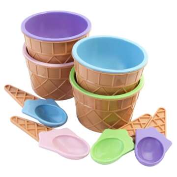 Kitchen HQ 2-Pack Ice Cream Makers with Cups and Spoon - Perfect for Home Treats