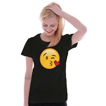 Cute Emoticon Graphic Tee for Women - Perfect Gift
