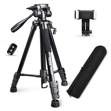 Torjim 60” Tripod - Lightweight, Versatile, Remote Ready