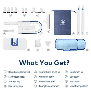 7 in 1 Steam Mop with Attachments,1800W Versatile Cleaner