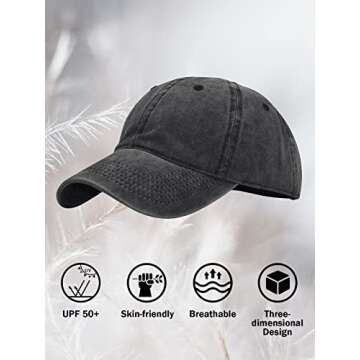 Unisex Vintage Washed Baseball-Cap Twill Adjustable Dad Hat Womens Cotton Low Profile Baseball Cap Unconstructed Maroon Red One Size