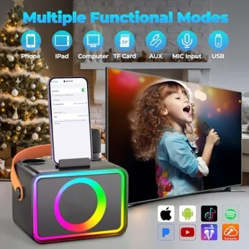 Bluetooth Karaoke Machine with Wireless Microphones