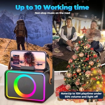 Bluetooth Karaoke Machine with Wireless Microphones