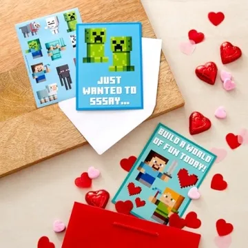Hallmark Minecraft Valentine’s Day Cards and Stickers for Kids
