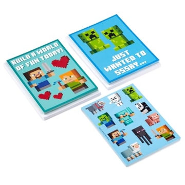 Hallmark Minecraft Valentine’s Day Cards and Stickers for Kids