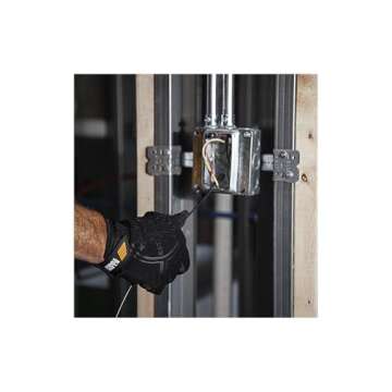 Klein Tools 40233 Wire Pulling Gloves, Extra Grip Work Gloves with Thumb Reinforcements and Grip Patches on Palm and Fingertips, Large