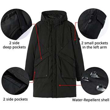 Pioneer Camp Men's Warm Winter Jacket for Cold Weather