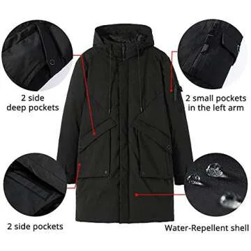 Pioneer Camp Men's Warm Winter Jacket for Cold Weather