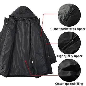 Pioneer Camp Men's Warm Winter Jacket for Cold Weather