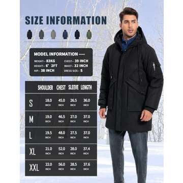 Pioneer Camp Men's Warm Winter Jacket for Cold Weather