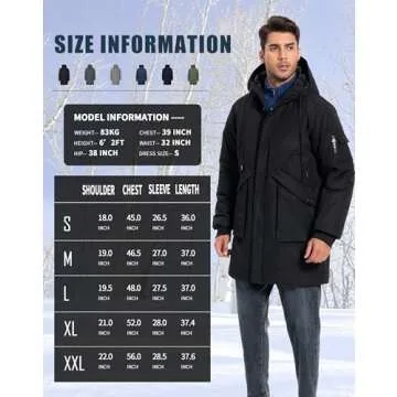 Pioneer Camp Men's Warm Winter Jacket for Cold Weather