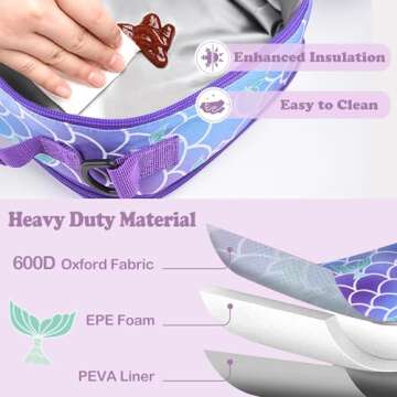 CaCTOUR Expandable Insulated Lunch Bag for Kids