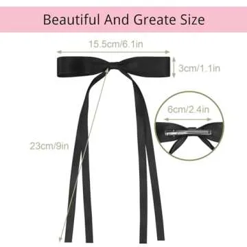 SEVEN STYLE 12 PCS Vibrant Hair Bows for Women Accessories