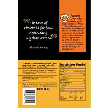 PIZOOTZ Blazing Buffalo Flavor Infused Peanuts, Premium Virginia Gourmet, 5.75 Ounce