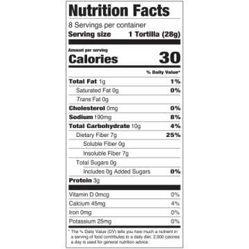 Olé Xtreme Wellness® High Fiber | 5.5" Flour Tortillas | Low Carb |Keto Friendly | 7.9 oz.| 8 Count (Pack of 4)