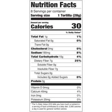 Olé Xtreme Wellness® High Fiber | 5.5" Flour Tortillas | Low Carb |Keto Friendly | 7.9 oz.| 8 Count (Pack of 4)