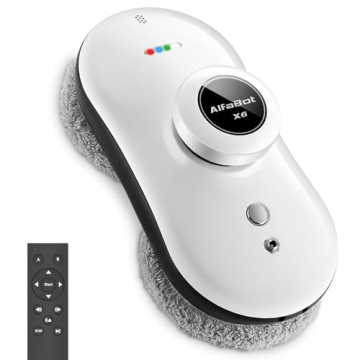 AlfaBot Window Cleaning Robot, X6 Automatic Smart Glass Cleaner Robot Vacuum, Robotic Cleaning Tools...