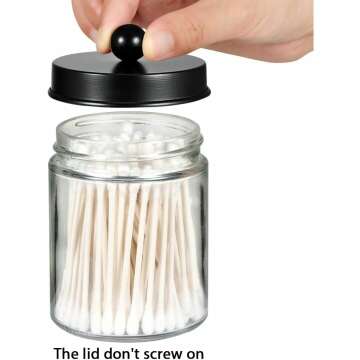 Apothecary Jars - Rustic Bathroom Storage Organizer