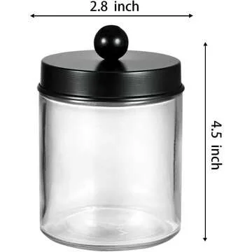 Apothecary Jars - Rustic Bathroom Storage Organizer