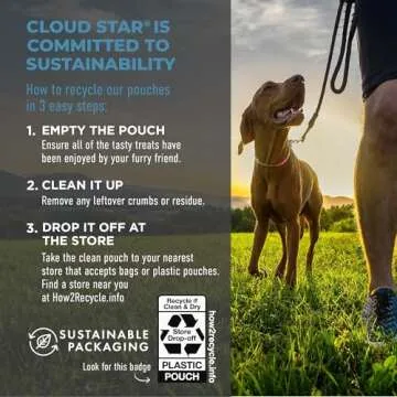 Cloud Star Tricky Trainers Soft & Chewy Dog Training Treats 14 oz Pouch, Salmon Flavor, Low Calorie Behavior Aid with 360 treats