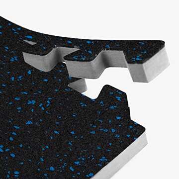 IncStores 3/4" Thick Impact Foam Rubber Floor Tiles, Interlocking Home Gym Floor Matts for Weight & Workout Equipment Room Padding, 2'x2' Tiles, Blue, 10 Pack, 40 Sq/Ft