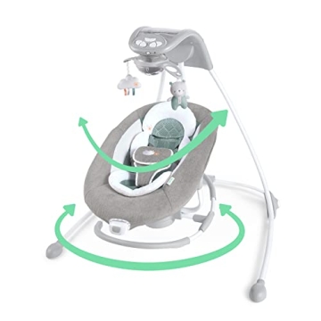 Ingenuity InLighten 2-in-1 Baby Swing Rocker Cool Mesh Vibrations