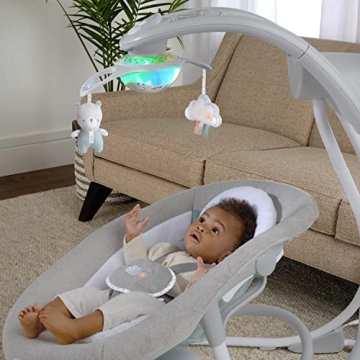 Ingenuity InLighten 2-in-1 Baby Swing Rocker Cool Mesh Vibrations
