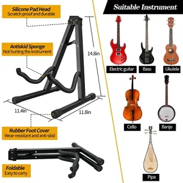Mdvora Guitar Accessories Set: Gig Bag, Stand & Strap