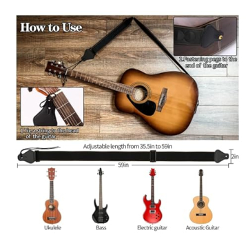 Mdvora Guitar Accessories Set: Gig Bag, Stand & Strap