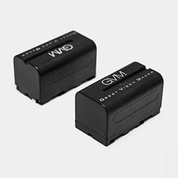 GVM 2 Pack NP-F750 Replacement Batteries & Chargers for Multi-Camera Compatibility