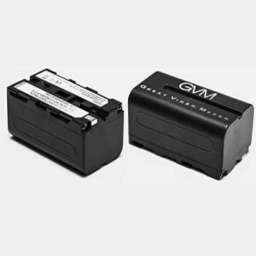 GVM NP-F750 Battery and Charger Kit for Extended Use