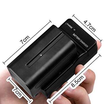 GVM NP-F750 Battery and Charger Kit for Extended Use