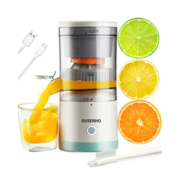 DUSENHO Electric Citrus Juicer - Portable, USB-C Rechargeable with Cleaning Brush