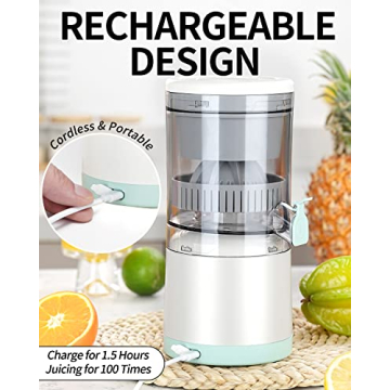 DUSENHO Electric Citrus Juicer Portable USB-C Rechargeable